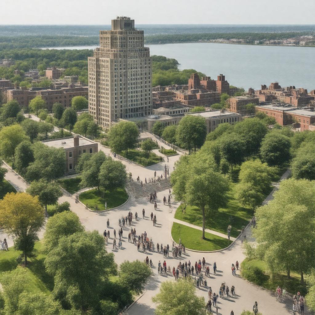 AI-created image of Charles River Campus