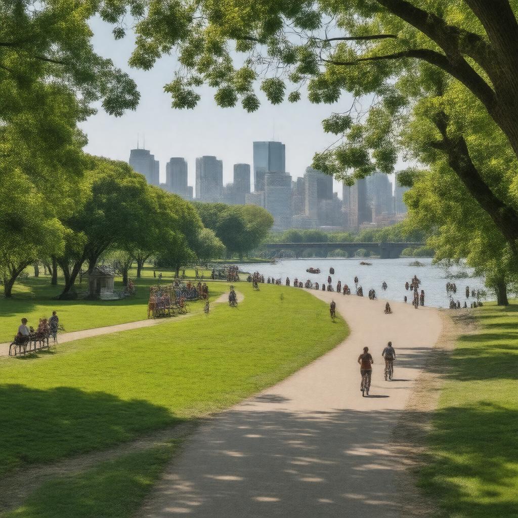 AI-created image of Charles River Esplanade