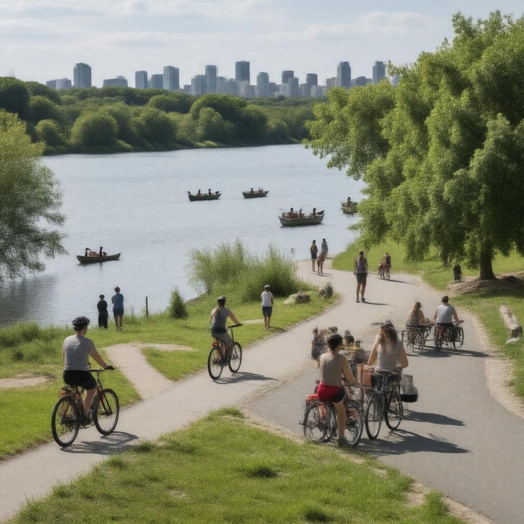 AI-created image of Charles River Reservation