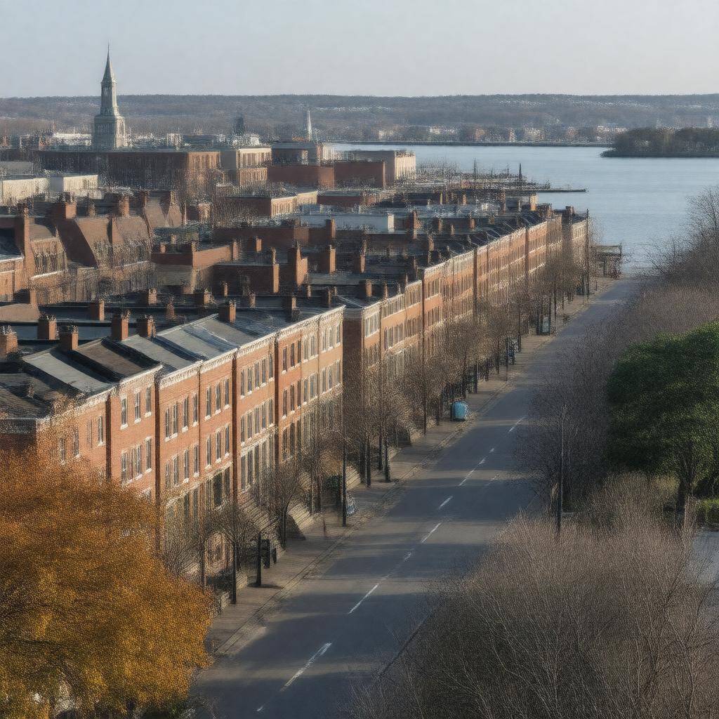 AI-created image of Charlestown, Boston, Massachusetts, United States