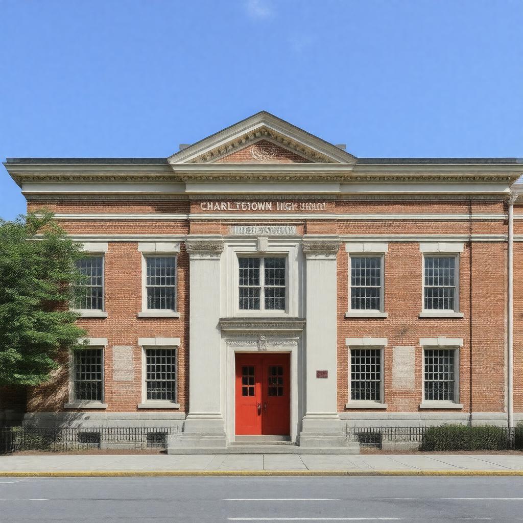 Click to view larger image AI-created image of Charlestown High School