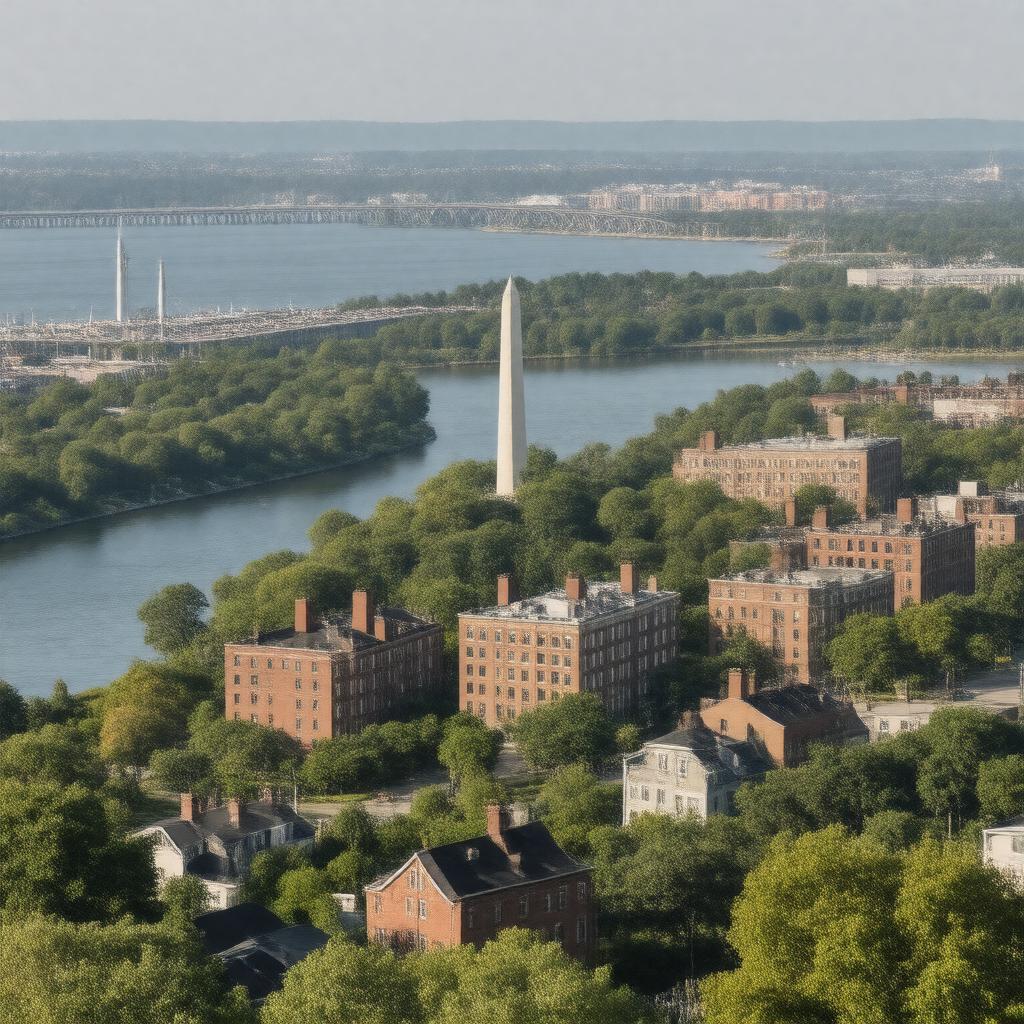 AI-created image of Charlestown, Massachusetts, USA