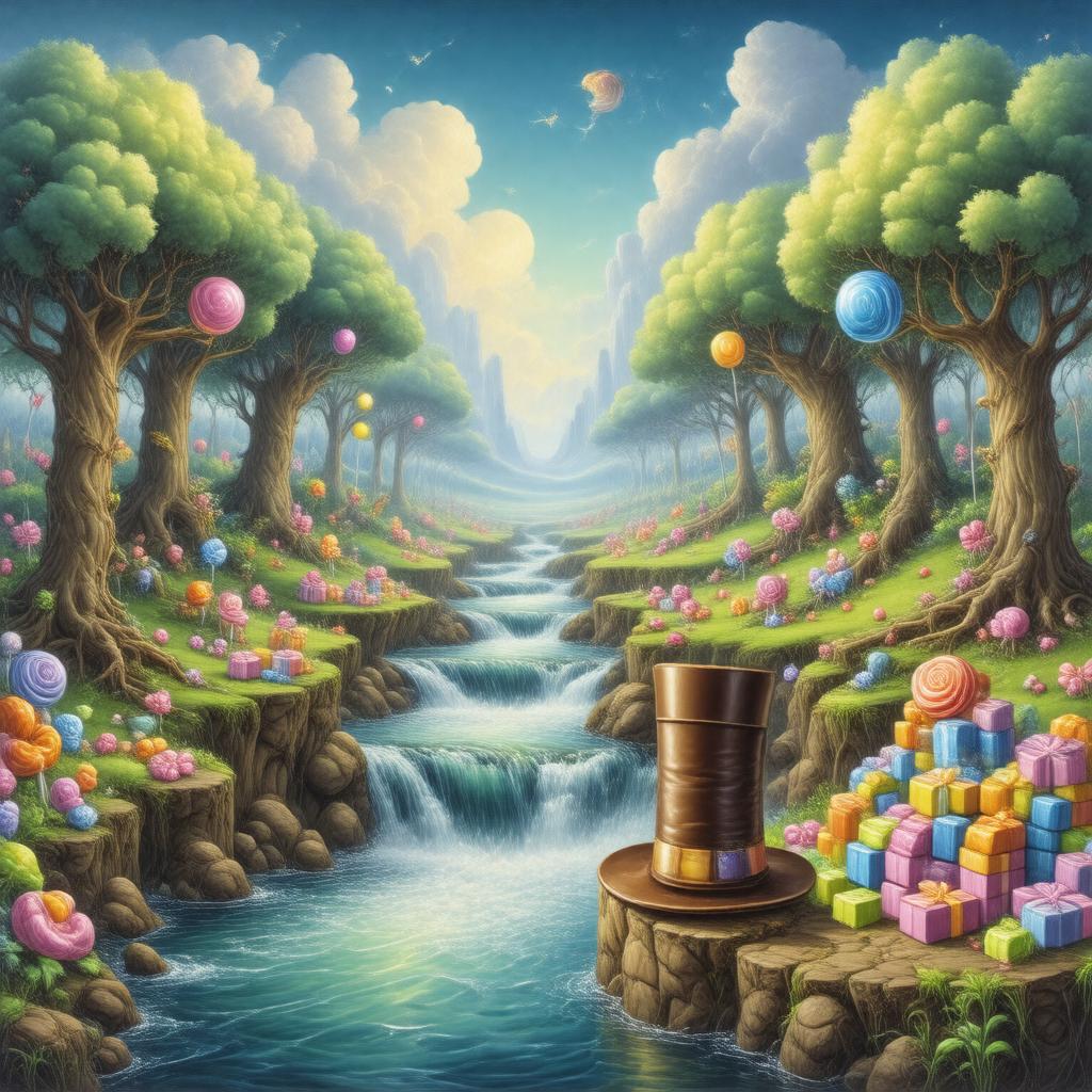 AI-created image of Charlie and the Chocolate Factory
