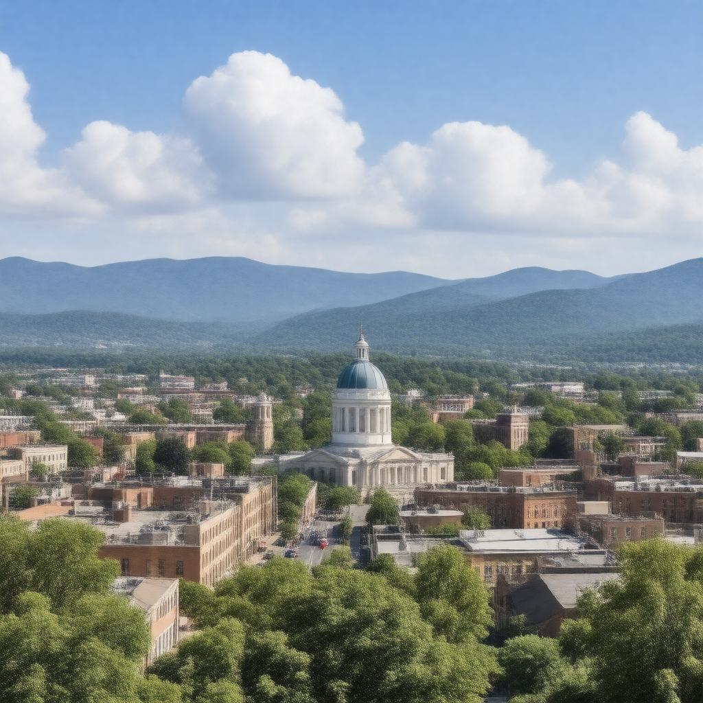 AI-created image of Charlottesville, Virginia