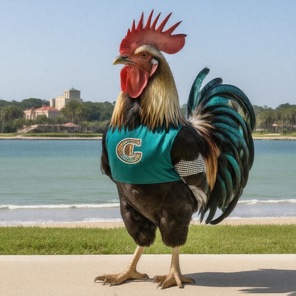 Click to view larger image AI-created image of Chauncey the Chanticleer