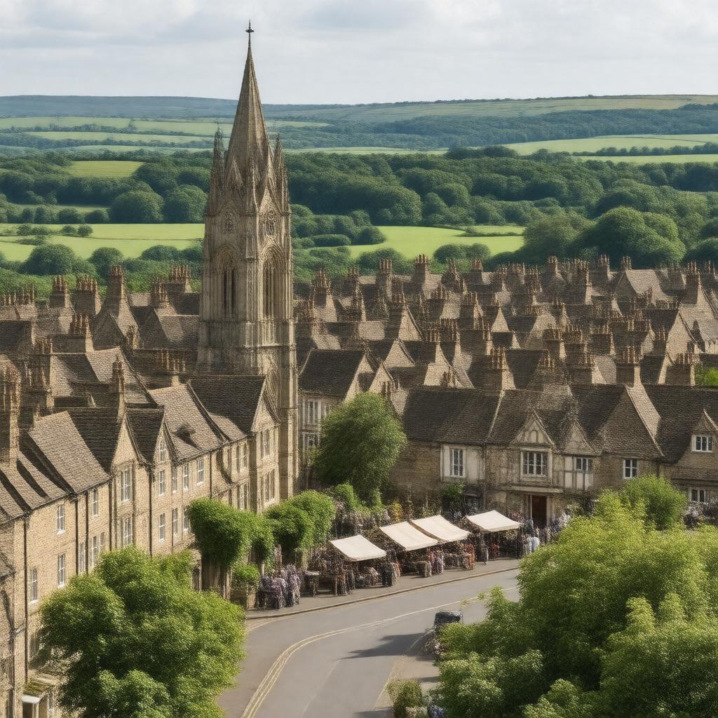 AI-created image of Cheadle, Staffordshire, England