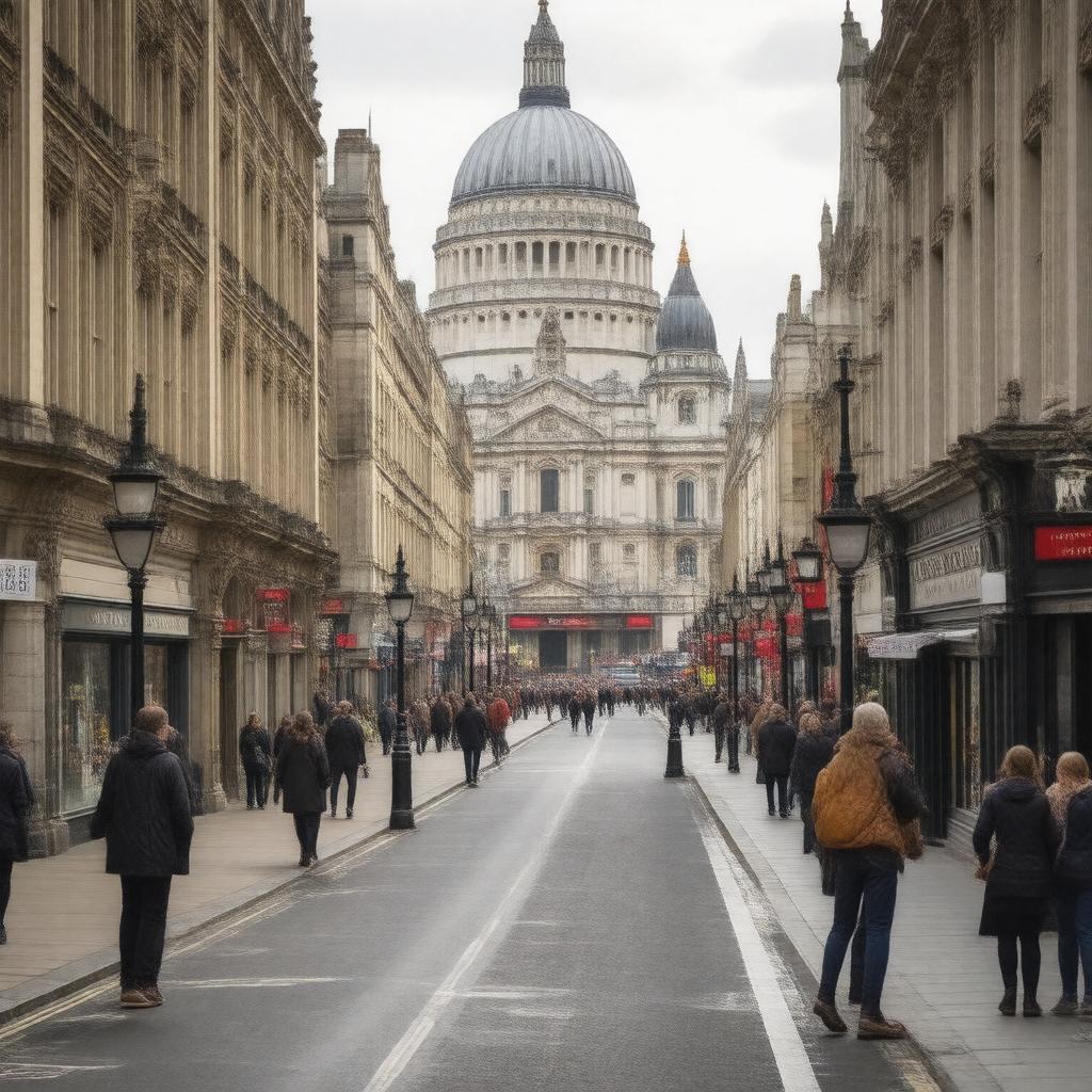 AI-created image of Cheapside, London EC2V 6AA, United Kingdom