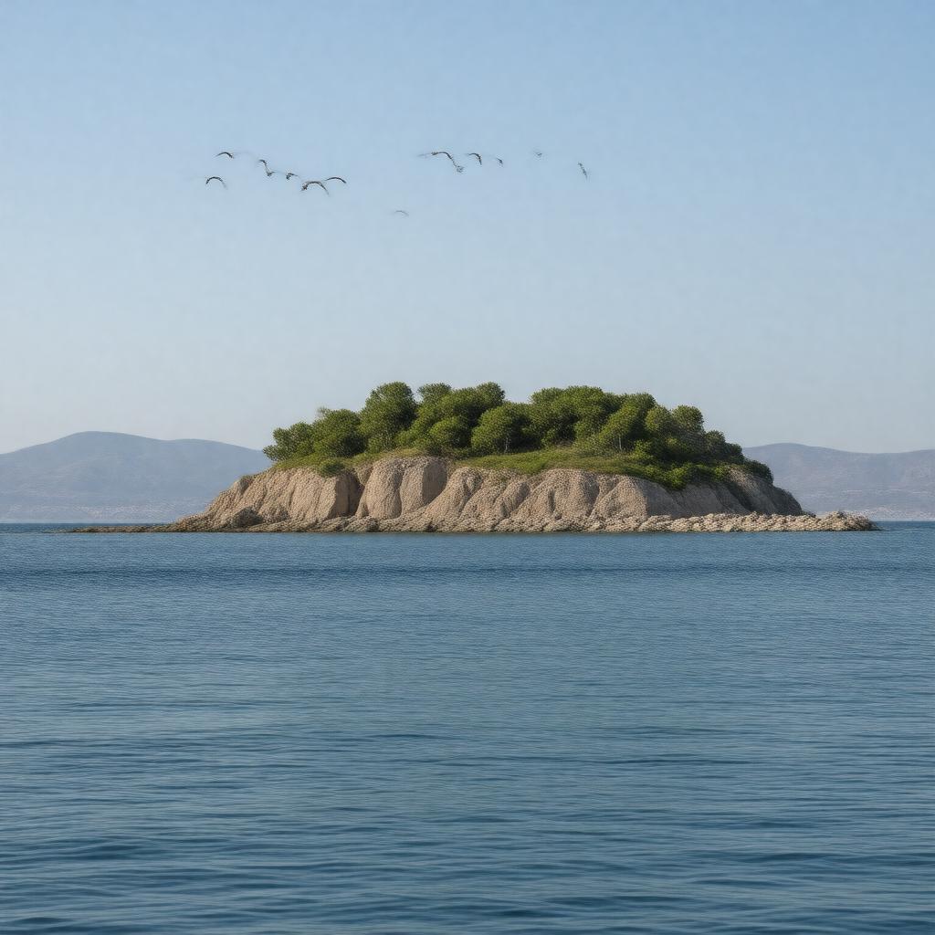 Click to view larger image AI-created image of Chechen Island