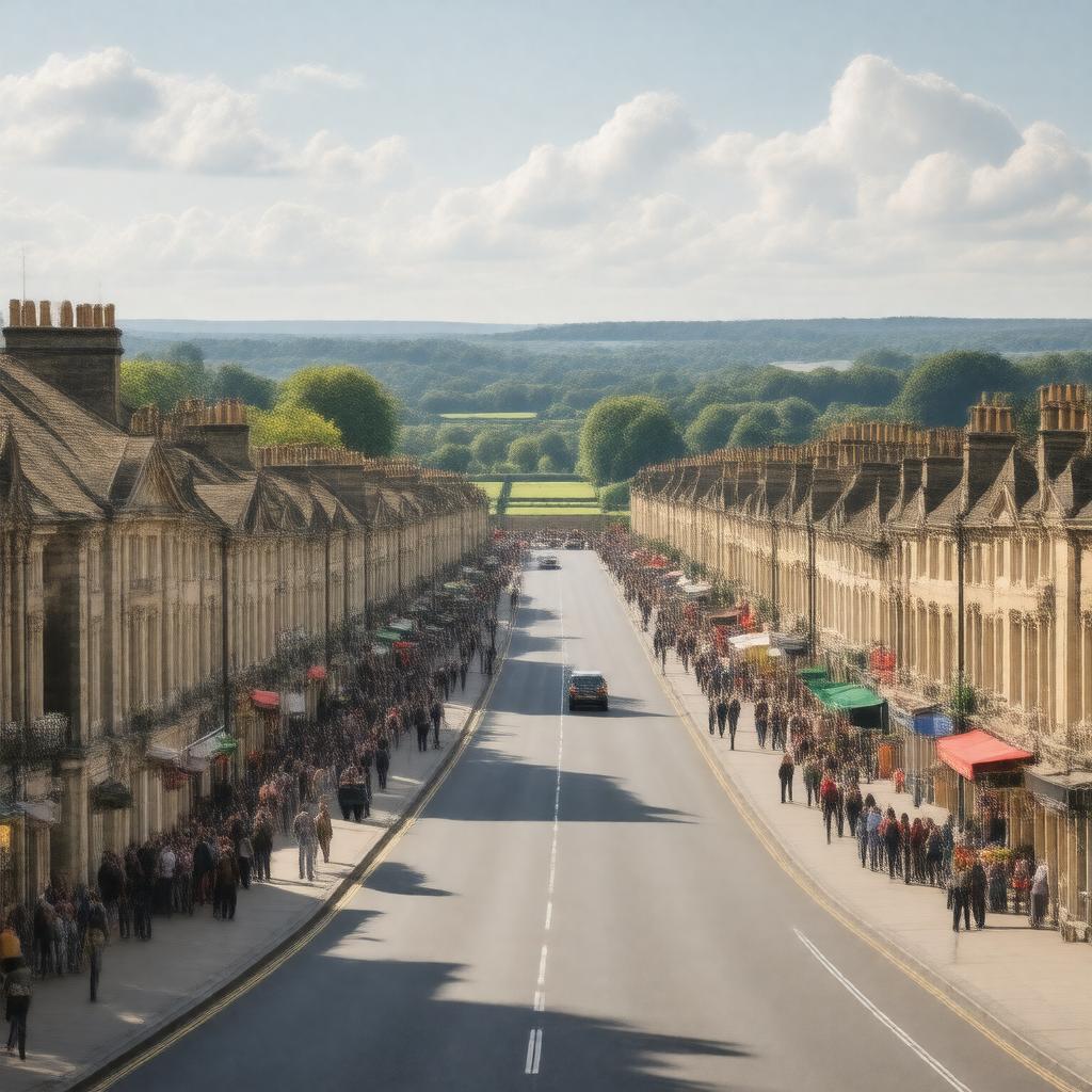AI-created image of Cheltenham, Gloucestershire, England