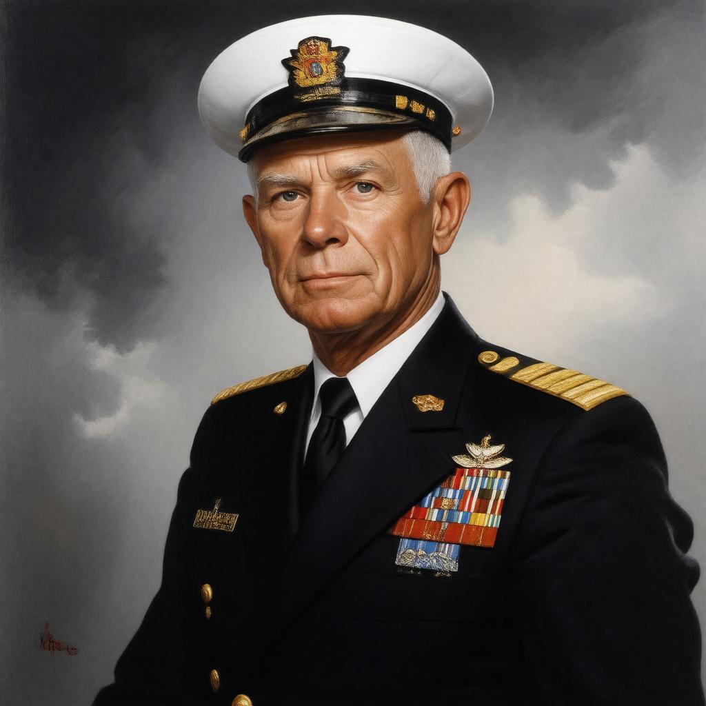 AI-created image of Chester W. Nimitz
