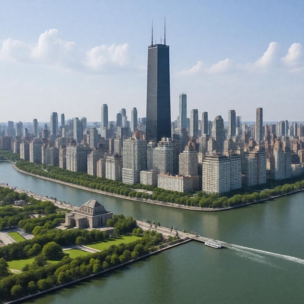 AI-created image of Chicago, Illinois, USA