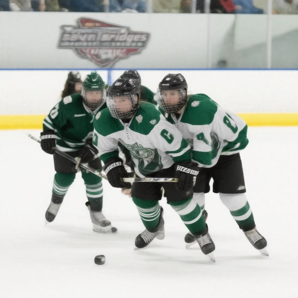 AI-created image of Chicago Mission girls hockey