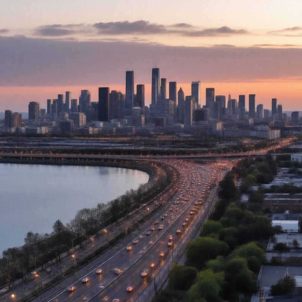 AI-created image of Chicago metropolitan area