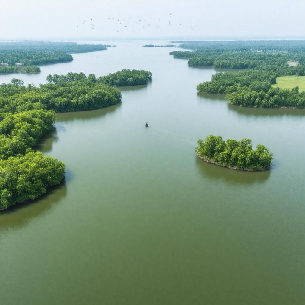 AI-created image of Chilika Lake