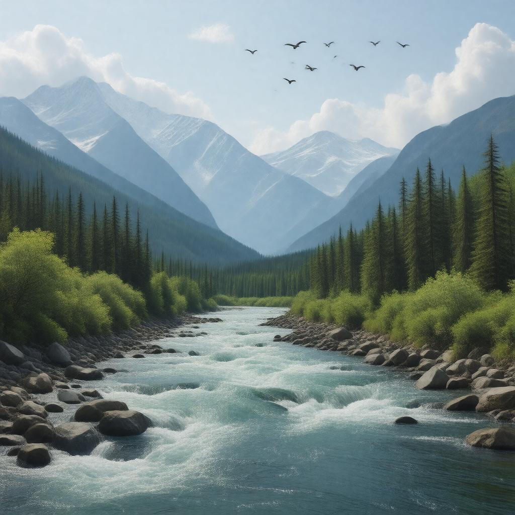 AI-created image of Chilkat River
