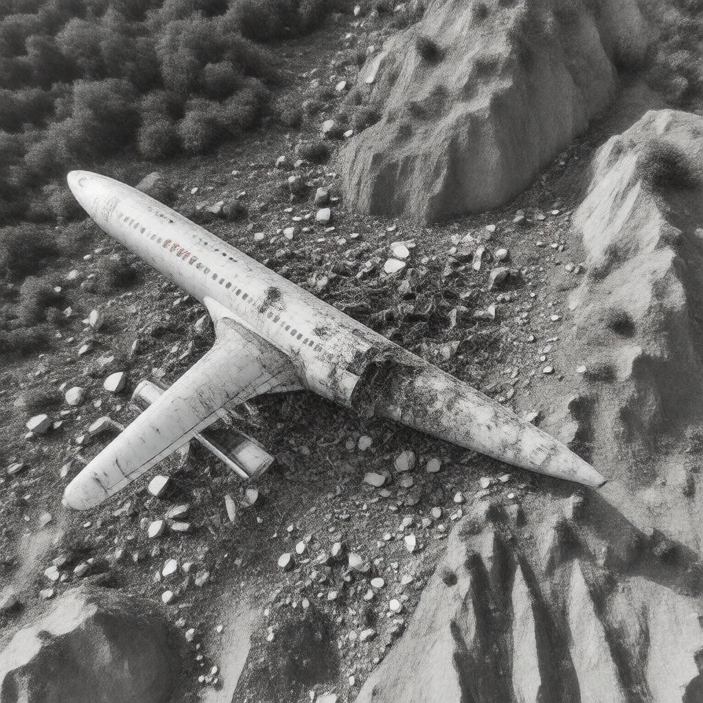 AI-created image of China Eastern Airlines Flight 5735 crash (2022)