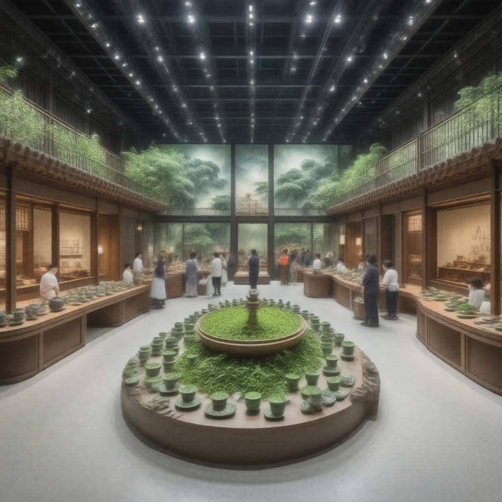 AI-created image of China National Tea Museum