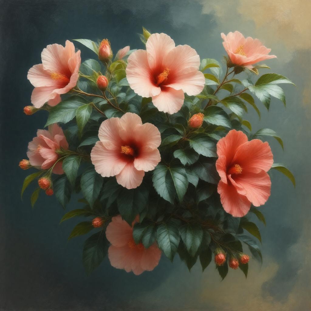 AI-created image of China rose