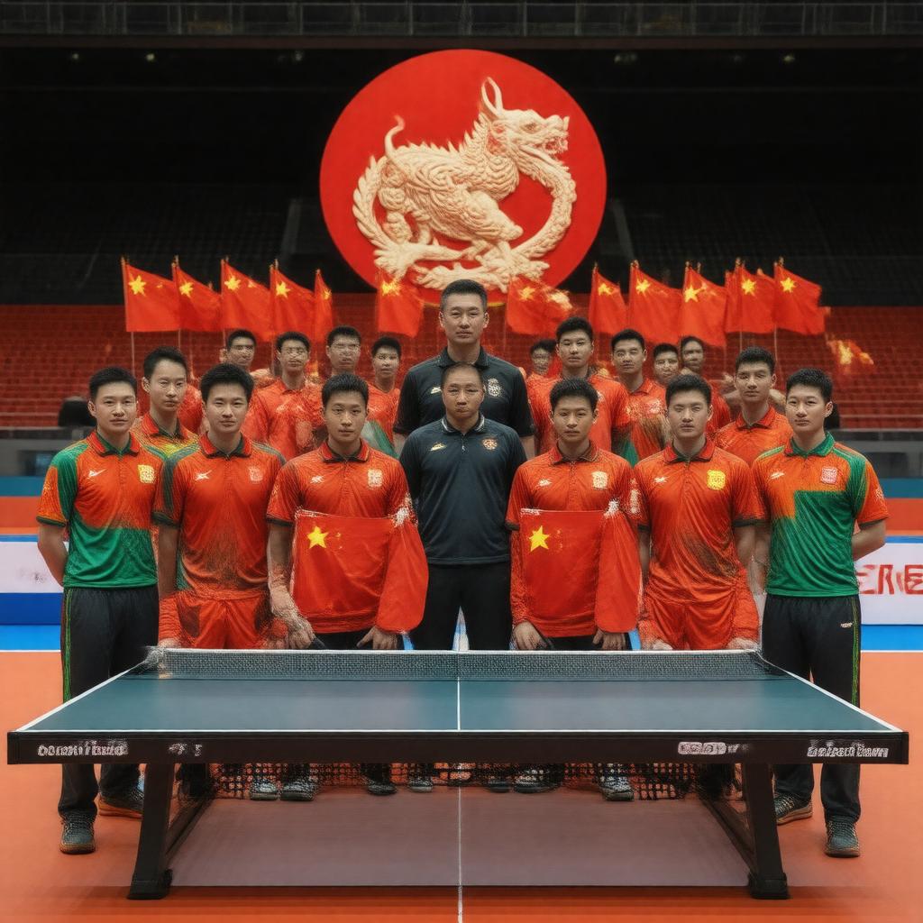 AI-created image of China table tennis team