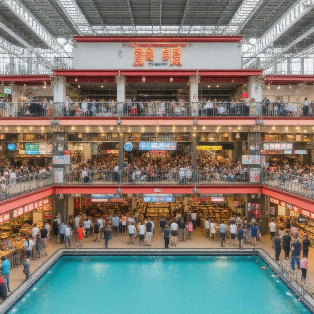 Click to view larger image AI-created image of Chinatown Complex Food Centre