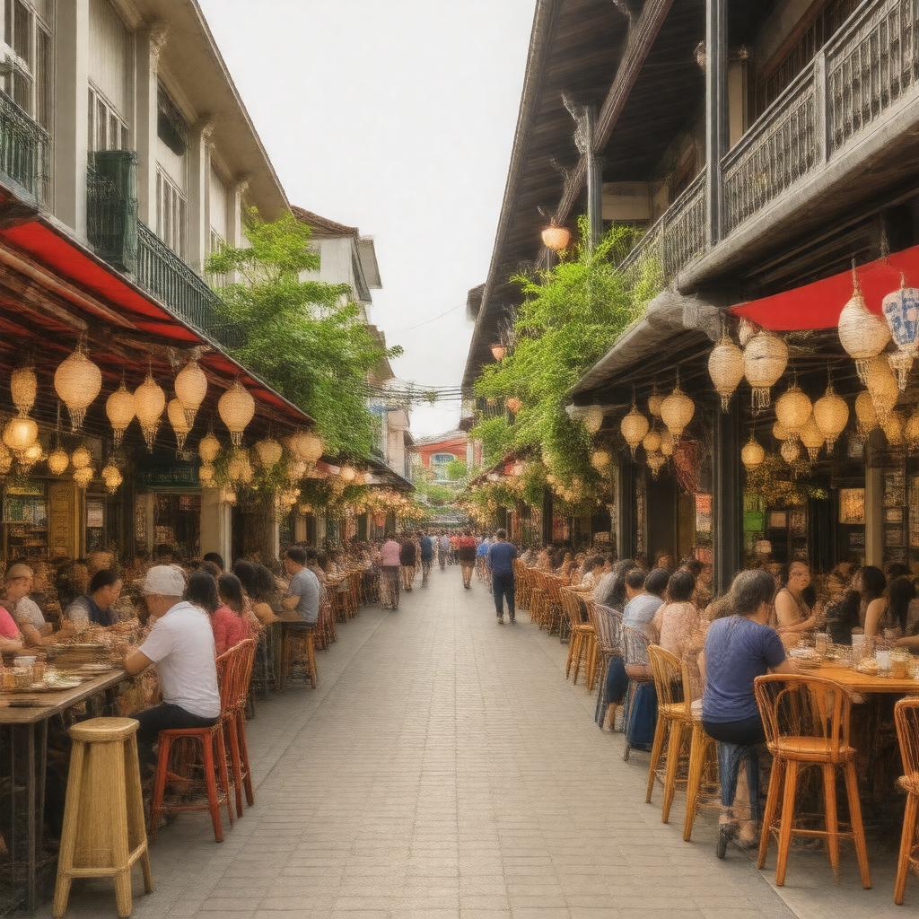 AI-created image of Chinatown Food Street