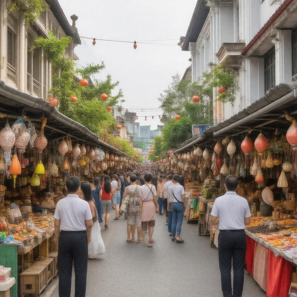 AI-created image of Chinatown Street Market