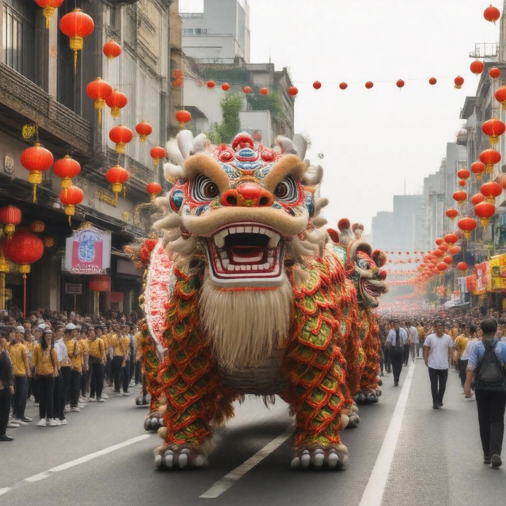 AI-created image of Chinese New Year Parade