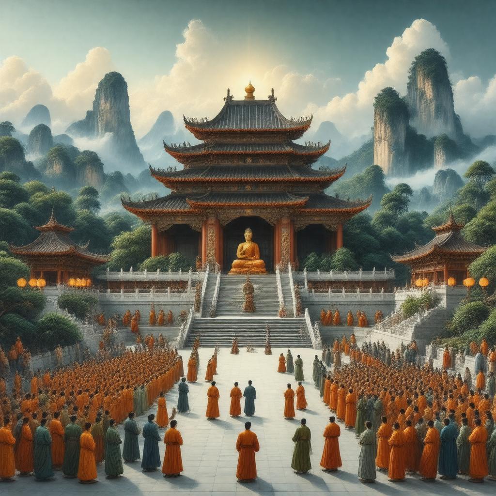 AI-created image of Chinese Pure Land Buddhism