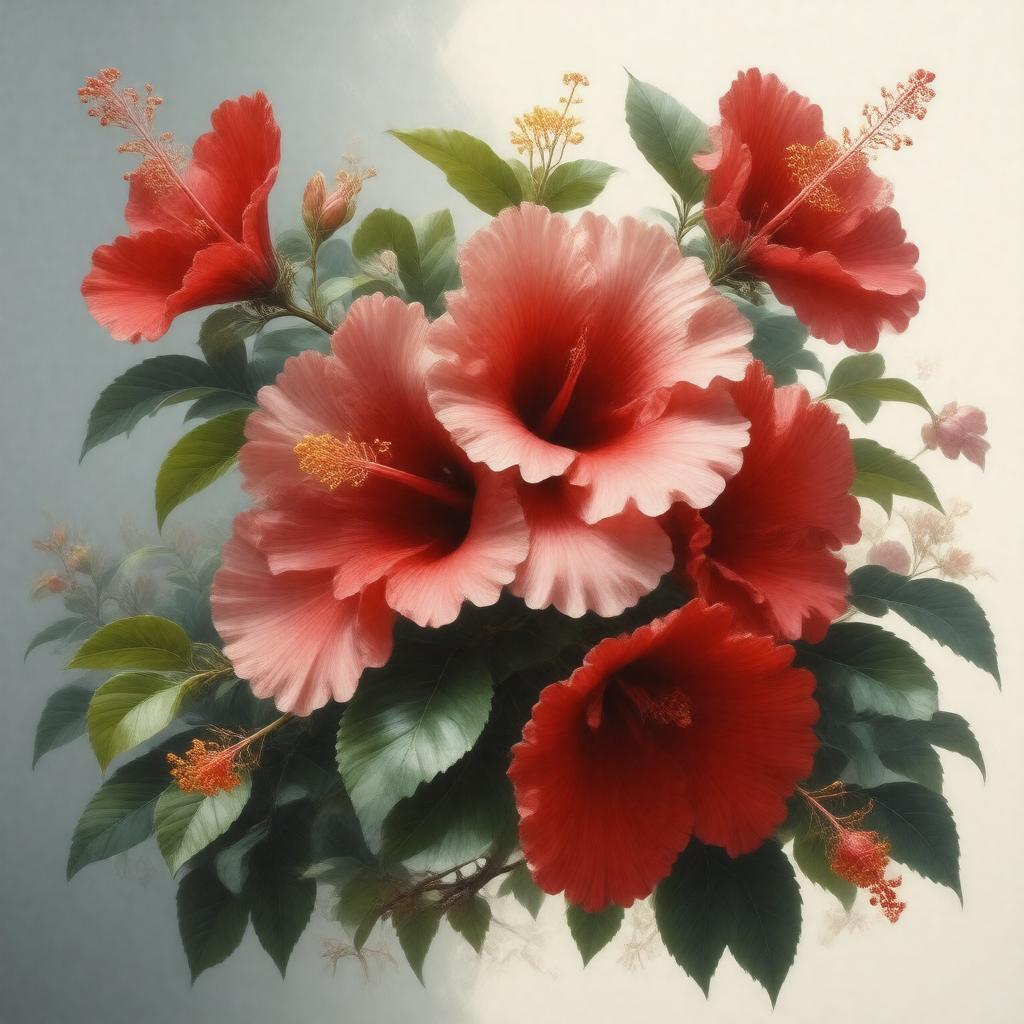 AI-created image of Chinese hibiscus