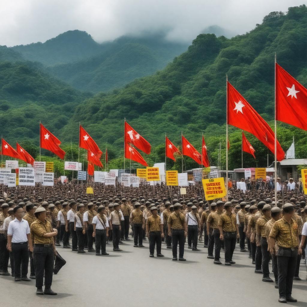 Click to view larger image AI-created image of Chinland independence movement