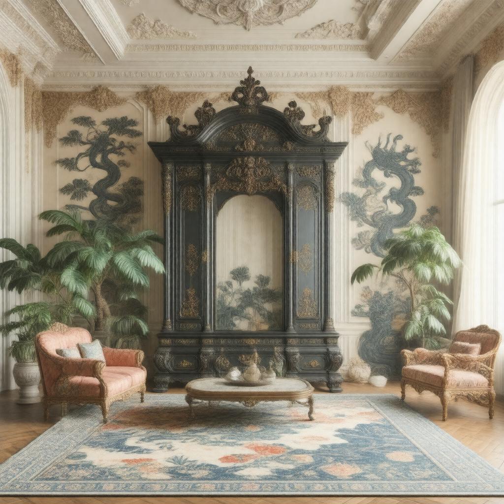 Click to view larger image AI-created image of Chinoiserie