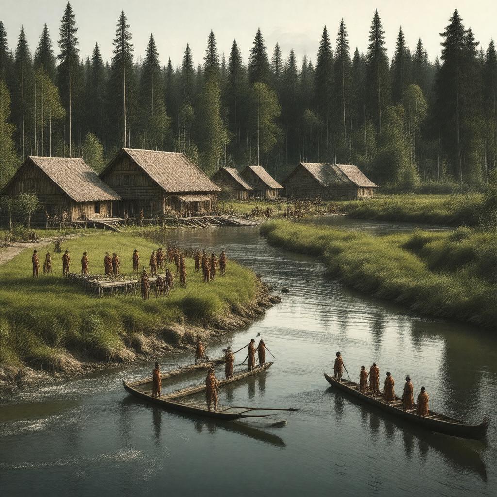 AI-created image of Chinook tribe