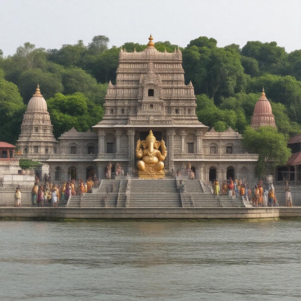 Click to view larger image AI-created image of Chintaman Ganesh Temple