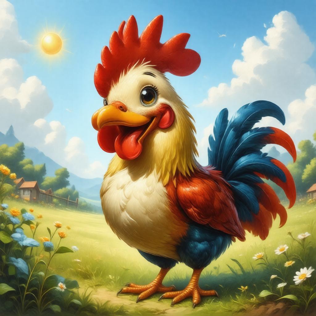 AI-created image of Chirpy the Cockerel