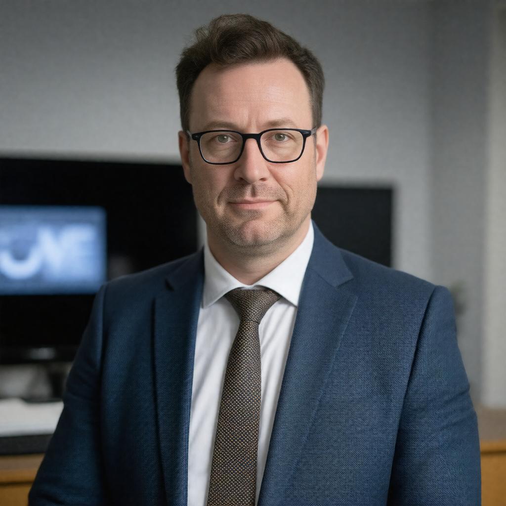 Click to view larger image AI-created image of Chris Chibnall