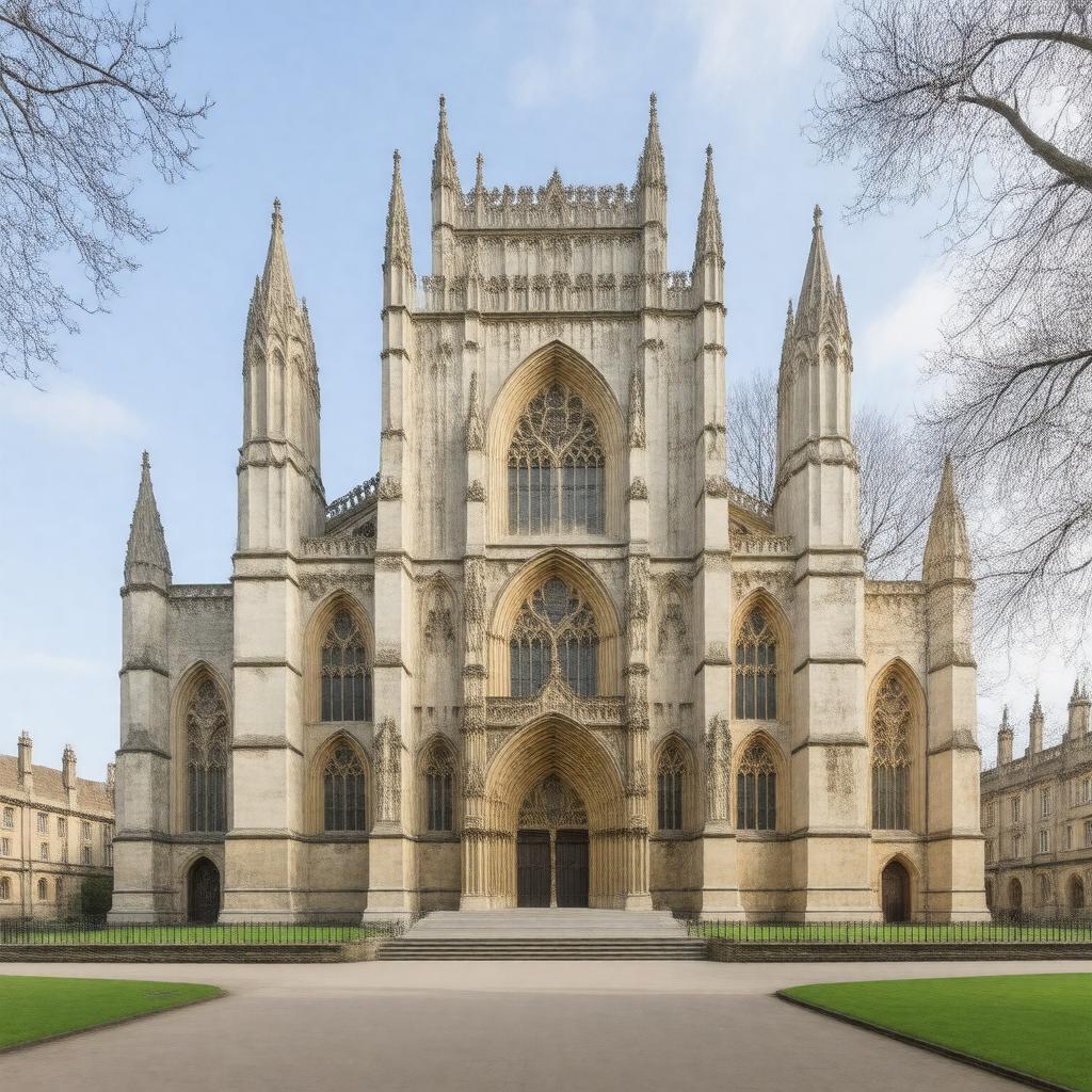 AI-created image of Christ Church Cathedral, Oxford