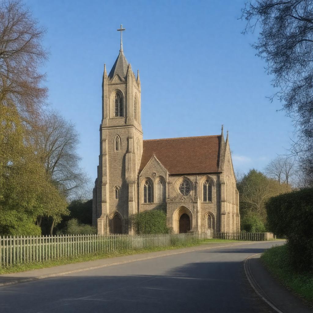 AI-created image of Christ Church Cockfosters