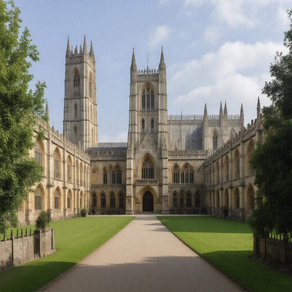 AI-created image of Christ Church college, Oxford