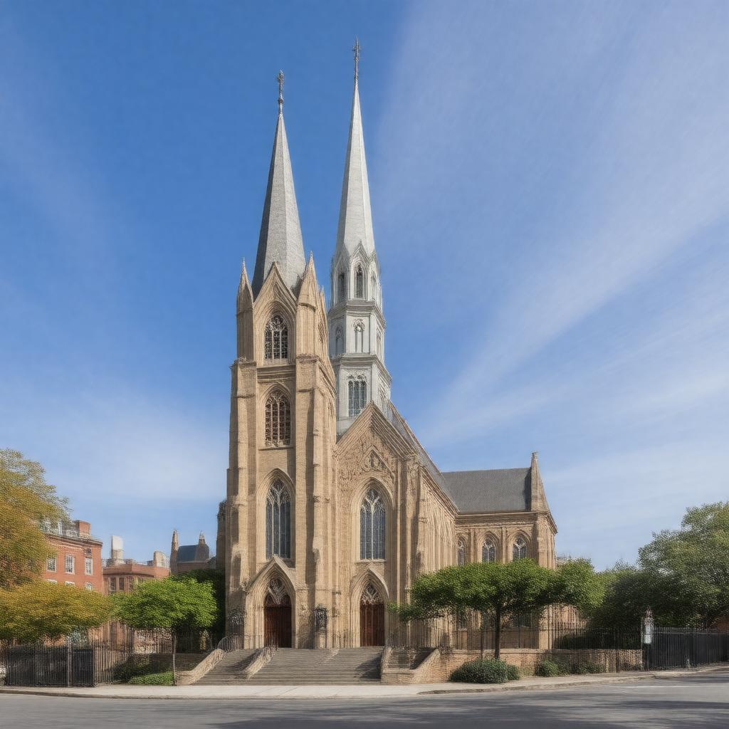 AI-created image of Christ Church in the City of Boston