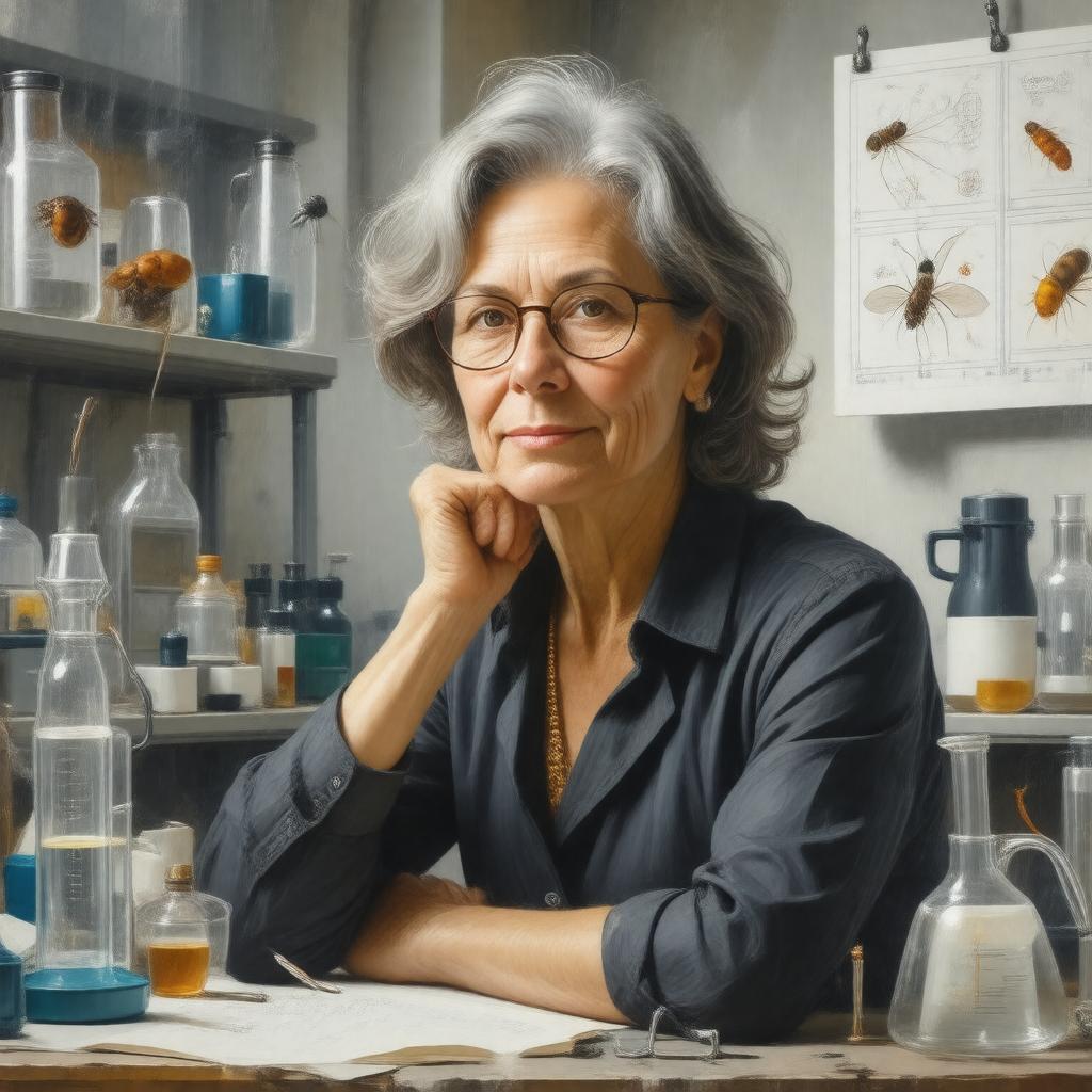 AI-created image of Christiane Nüsslein-Volhard