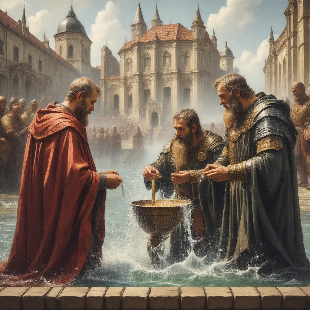 AI-created image of Christianization of Sweden