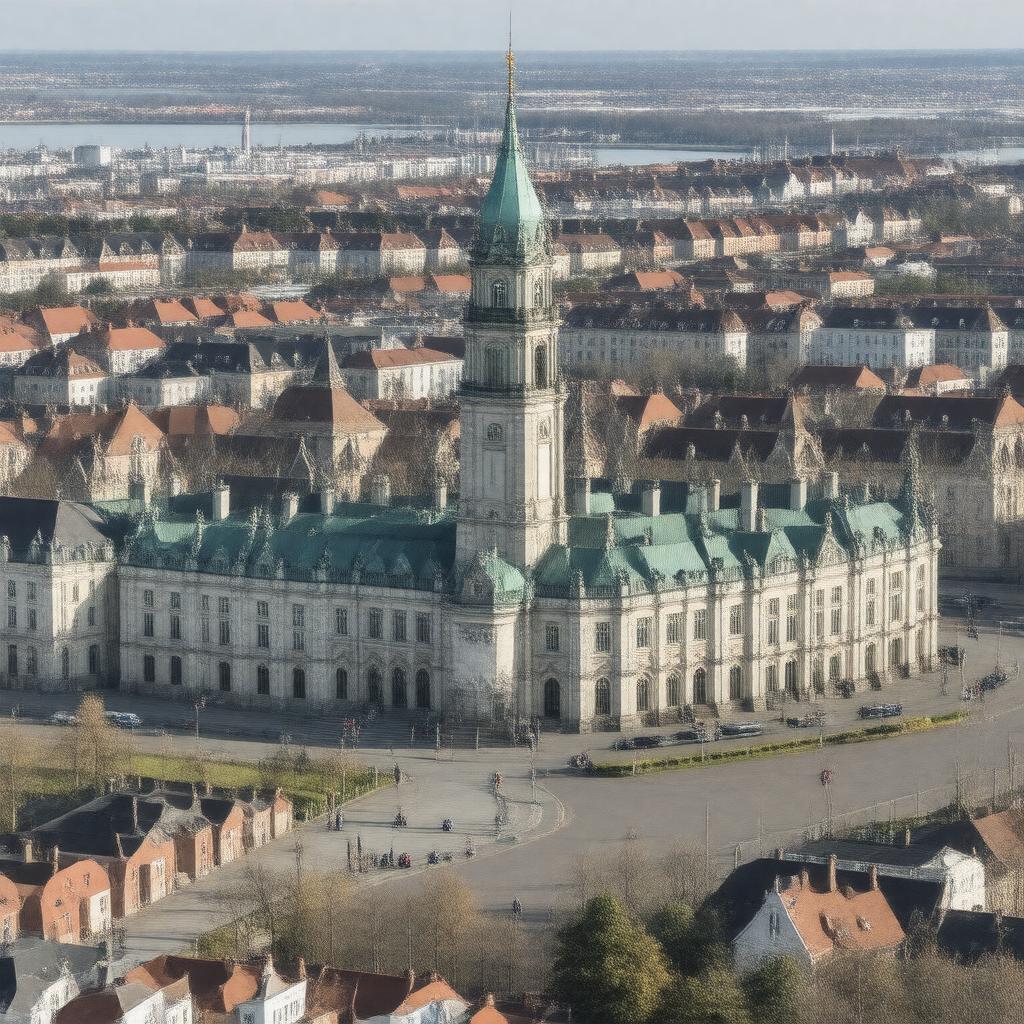 AI-created image of Christiansborg Palace