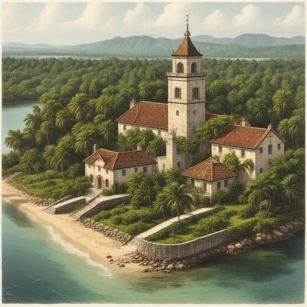 AI-created image of Christiansted National Historic Site