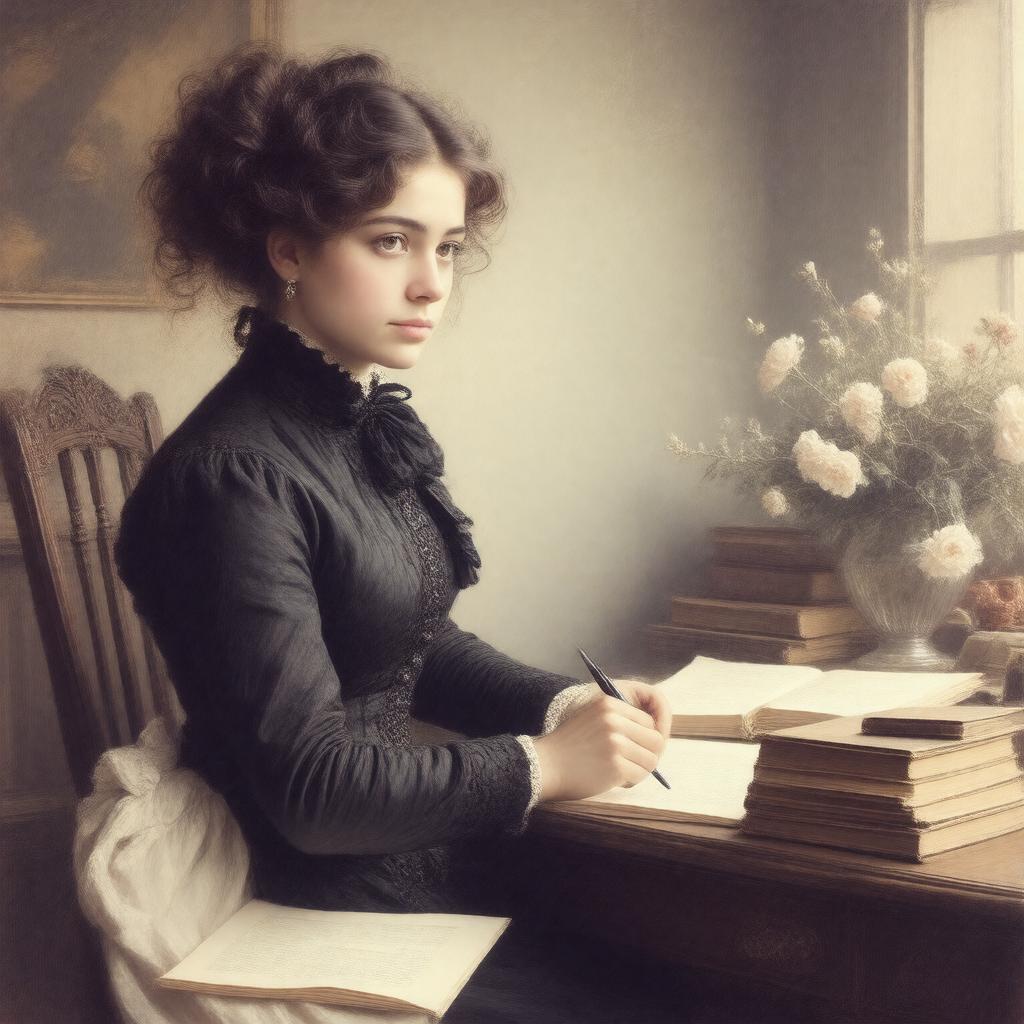 AI-created image of Christina Georgina Rossetti