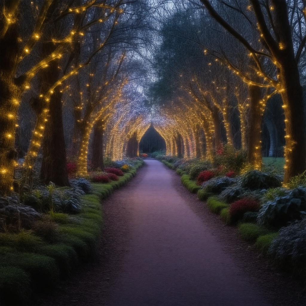 Click to view larger image AI-created image of Christmas at Kew