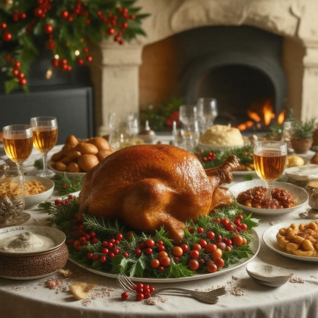 AI-created image of Christmas dinner