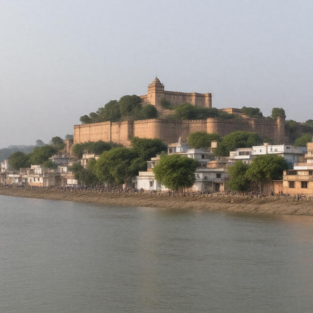 AI-created image of Chunar, British India