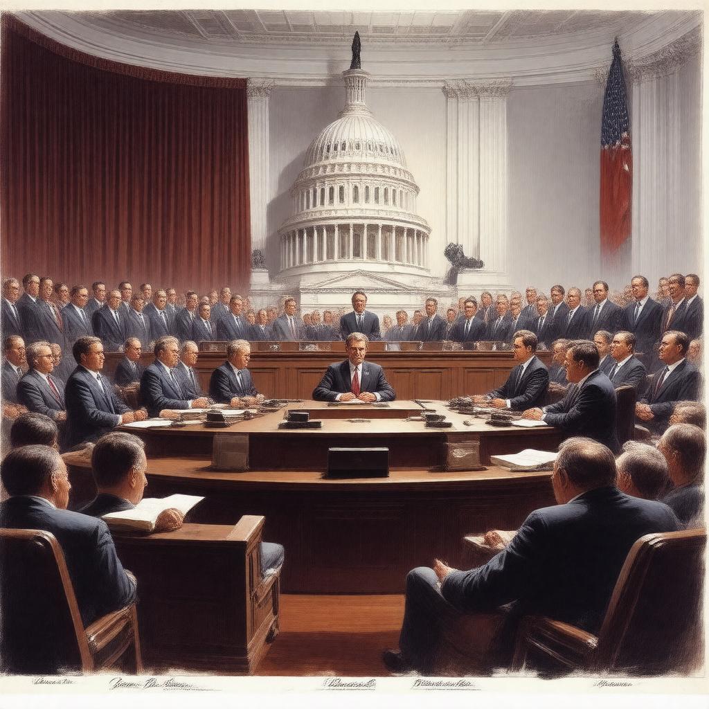 AI-created image of Church Committee investigation