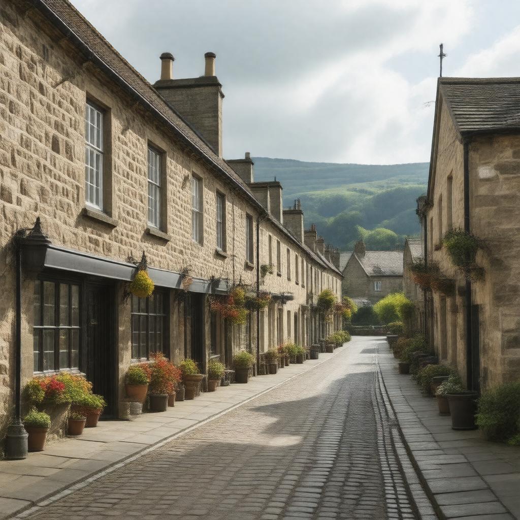 AI-created image of Church Street, Haworth, West Yorkshire, England