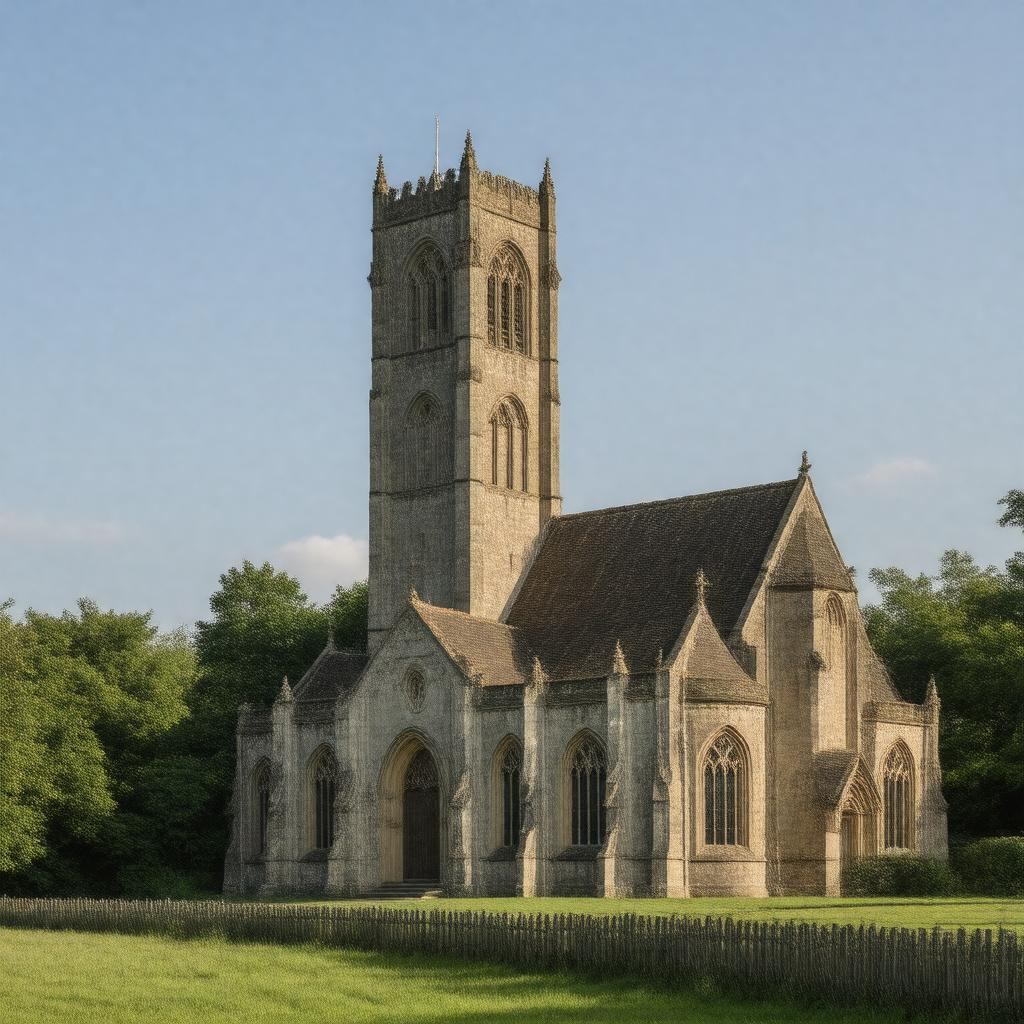 AI-created image of Church of St. Mary Magdalene, Hucknall, Nottinghamshire